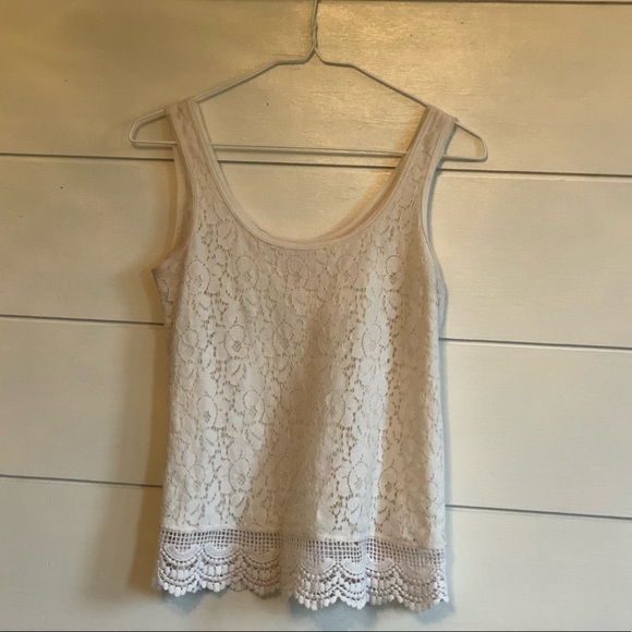 Mossimo Supply Co. Tops - Ivory Lace Tank Mossimo Supply Co. Tops - Ivory Lace Tank